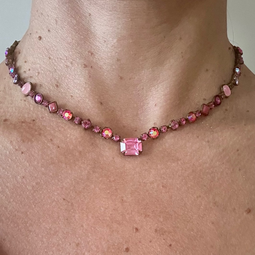 Sorelli Pink Gem Necklace - Picture 2 of 5